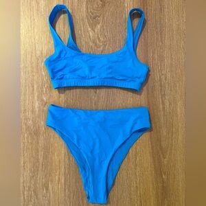 SKIMS High Waisted 2 Piece Swimsuit - Blue